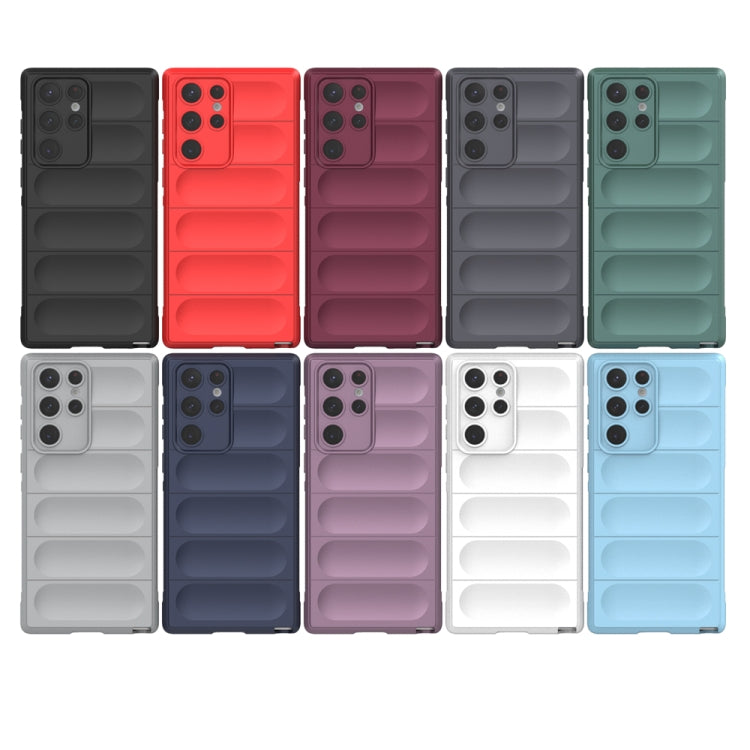 For Samsung Galaxy S22 Ultra 5G Magic Shield TPU + Flannel Phone Case(Black) - Galaxy S22 Ultra 5G Cases by PMC TechLife | Online Shopping South Africa | PMC TechLife | Buy Now Pay Later Mobicred