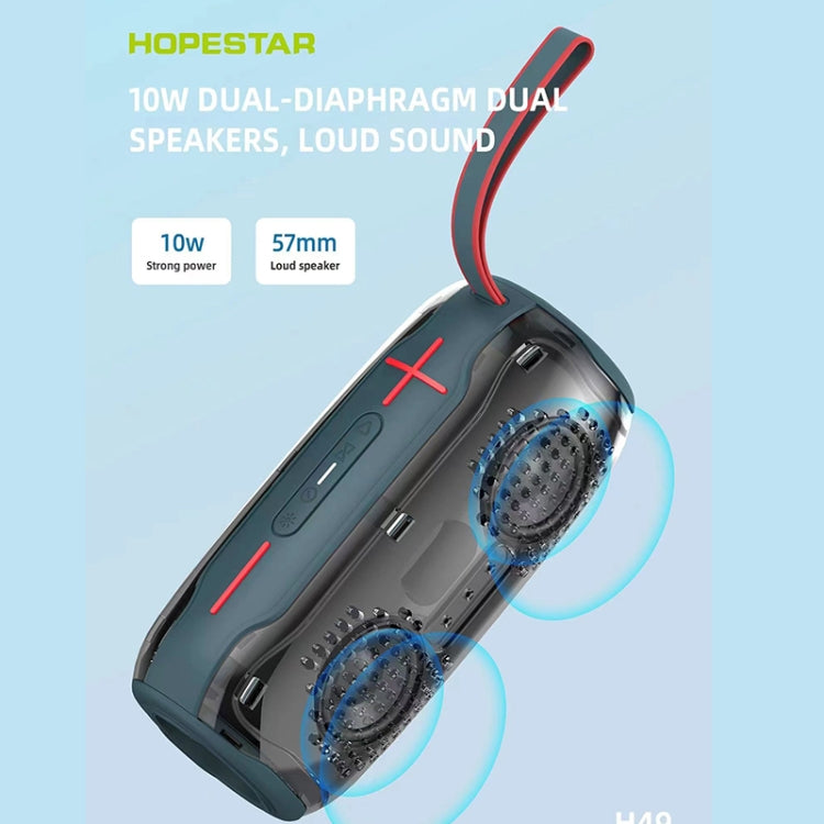 HOPESTAR H49 RGB Light TWS Waterproof Wireless Bluetooth Speaker(Grey) - Waterproof Speaker by HOPESTAR | Online Shopping South Africa | PMC Jewellery | Buy Now Pay Later Mobicred