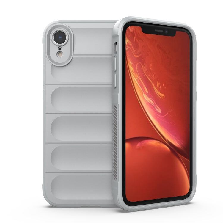 For iPhone XR Magic Shield TPU + Flannel Phone Case(Grey) - More iPhone Cases by PMC TechLife | Online Shopping South Africa | PMC TechLife | Buy Now Pay Later Mobicred