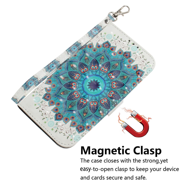 For Xiaomi 12 / 12X 3D Colored Horizontal Flip Leather Phone Case(Peacock Wreath) - 12 Cases by PMC Jewellery | Online Shopping South Africa | PMC Jewellery