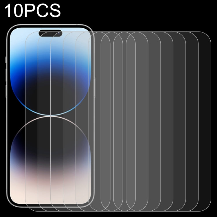 For iPhone 14 Pro 10pcs 0.26mm 9H 2.5D Tempered Glass Film - iPhone 14 Pro Tempered Glass by PMC TechLife | Online Shopping South Africa | PMC TechLife