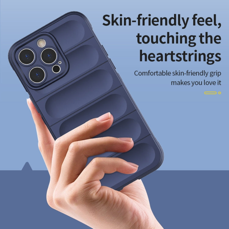 For iPhone 14 Magic Shield TPU + Flannel Phone Case (Black) - free shipping - PMC TechLife - Order now!