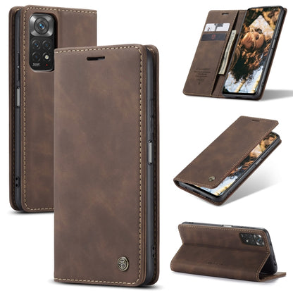 For Xiaomi Redmi Note 11 4G/Note 11S Global CaseMe 013 Multifunctional Horizontal Flip Leather Phone Case(Coffee) - Xiaomi Cases by CaseMe | Online Shopping South Africa | PMC Jewellery | Buy Now Pay Later Mobicred