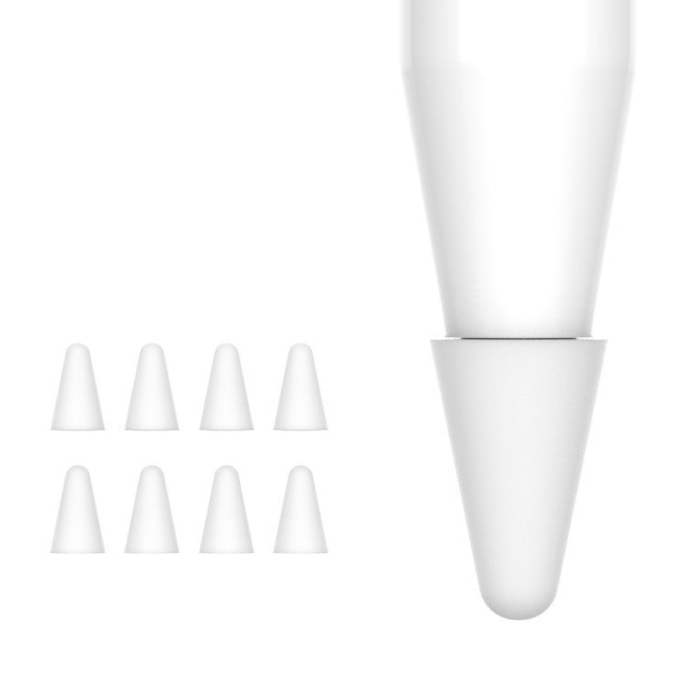 8 PCS / Set Universal Wearable Stylus Nib Cover For Apple Pencil 1 / 2(White) - Pencil Accessories by PMC TechLife | Online Shopping South Africa | PMC TechLife