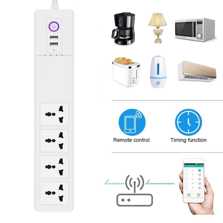 WiFi 10A SM-SO306-M 4 Holes + 2 USB Multi-purpose Smart Power Strip(AU Plug) - Smart Socket by PMC TechLife | Online Shopping South Africa | PMC TechLife