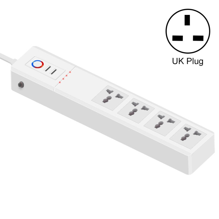 WiFi 16A SM-SO306-M 4 Holes + 2 USB Multi-purpose Smart Power Strip(UK Plug) - Smart Socket by PMC TechLife | Online Shopping South Africa | PMC TechLife