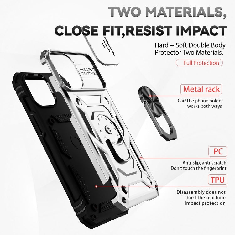For iPhone 14 Pro Max Sliding Camshield Holder Phone Case (Silver) - free shipping - PMC TechLife - Order now!