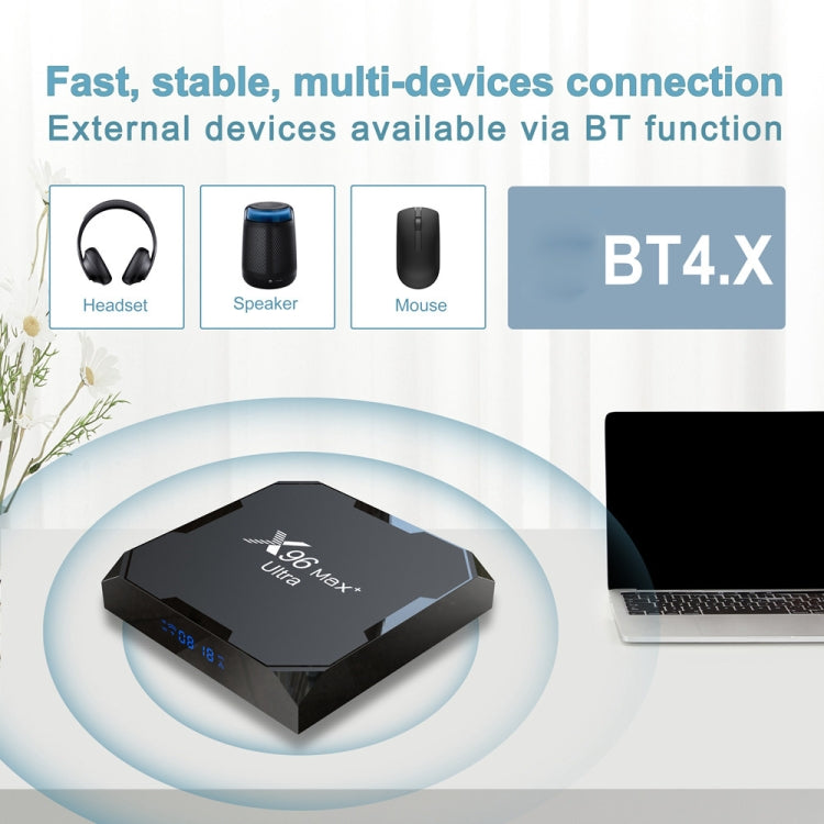 X96 Max+ Ultra 4GB+32GB Amlogic S905X4 8K Smart TV BOX Android 11.0 Media Player, Plug Type:EU Plug - Others by PMC TechLife | Online Shopping South Africa | PMC TechLife