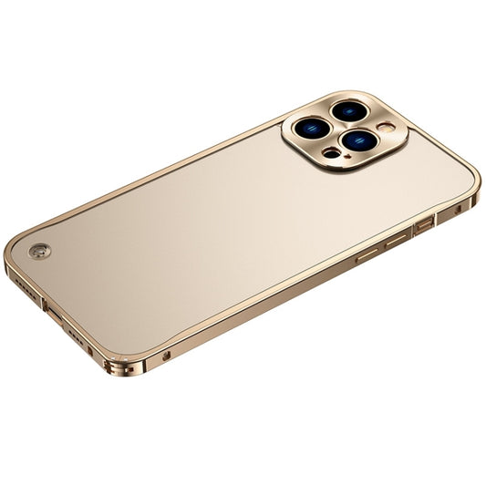 For iPhone 14 Pro Max Metal Frame Frosted PC Shockproof Phone Case (Gold) - iPhone 14 Pro Max Cases by PMC Jewellery | Online Shopping South Africa | PMC Jewellery