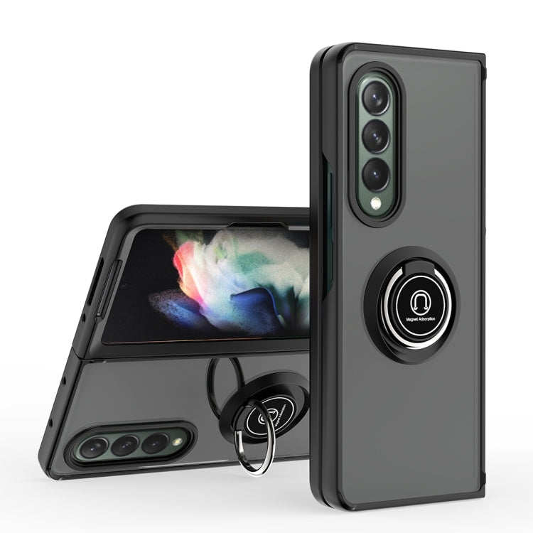 For Samsung Galaxy Z Fold4 Q Shadow 1 Series TPU + PC Holder Phone Case(Black) - free shipping - PMC TechLife - Order now!