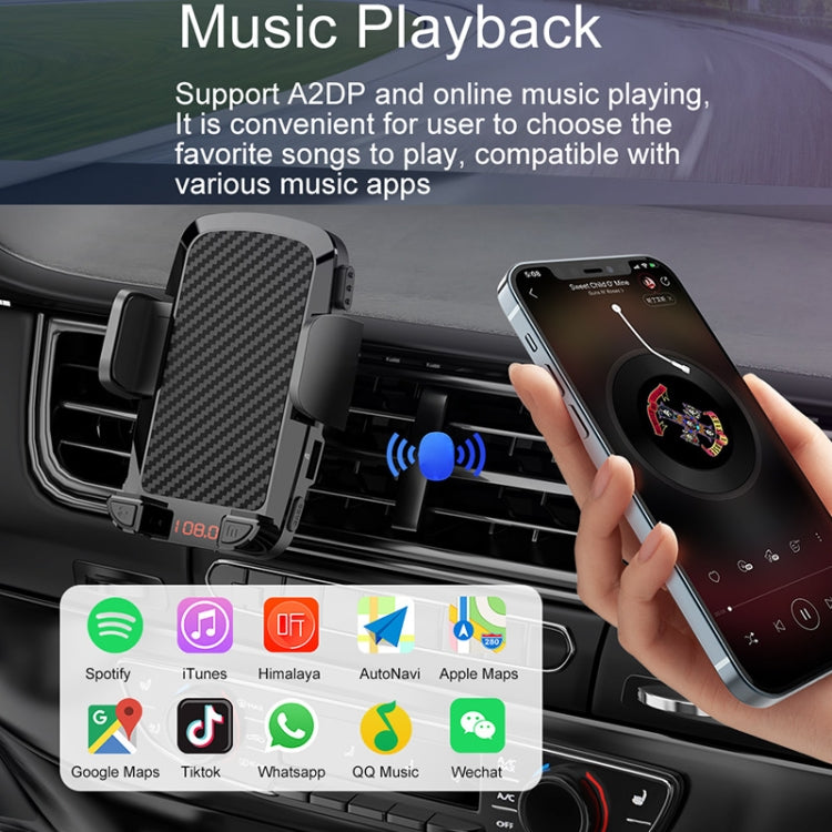 C1 Car Bluetooth 5.0 MP3 Player FM Transmitter Air Outlet Phone Holder - Car MP3 & MP4 & MP5 by PMC TechLife | Online Shopping South Africa | PMC TechLife