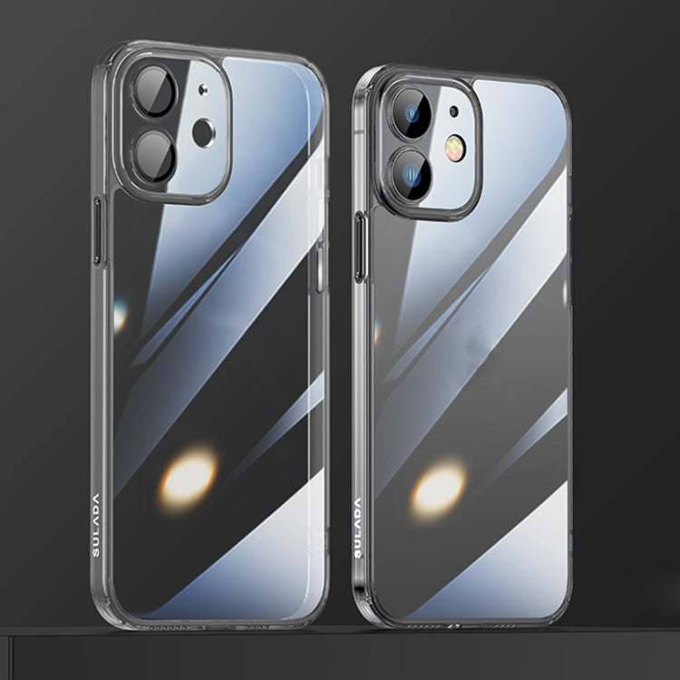 For iPhone 12 SULADA Crytal Steel Series Diamond Glass + TPU Phone Case(Black) - iPhone 12 / 12 Pro Cases by SULADA | Online Shopping South Africa | PMC TechLife