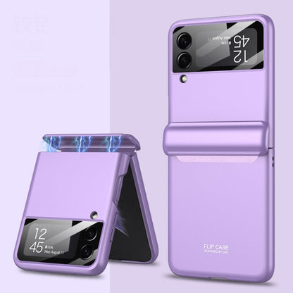 For Samsung Galaxy Z Flip4 GKK Magnetic Fold All-inclusive Protective Phone Case(Purple) - Galaxy Z Flip4 5G Cases by GKK | Online Shopping South Africa | PMC Jewellery