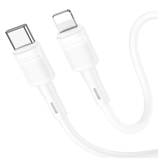 hoco X83 20W USB-C / Type-C to 8 Pin Victory PD Charging Data Cable，Length：1m(White) - 2 in 1 Cable by hoco | Online Shopping South Africa | PMC Jewellery