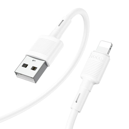 hoco X83 2.4A USB to 8 Pin Victory Charging Data Cable，Length：1m(White) - Normal Style Cable by hoco | Online Shopping South Africa | PMC Jewellery