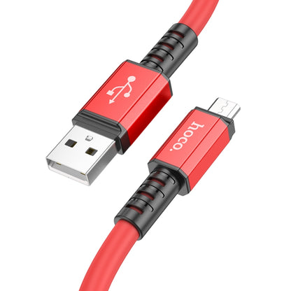 hoco X85 2.4A USB to Micro USB Strength Charging Data Cable，Length：1m(Red) - Micro USB Cable by hoco | Online Shopping South Africa | PMC Jewellery