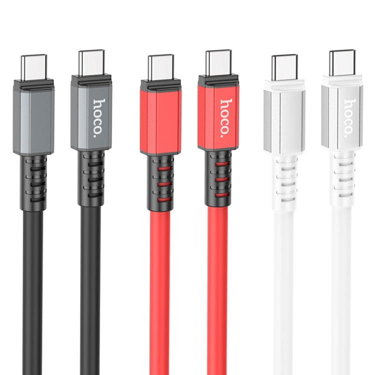 hoco X85 60W USB-C / Type-C to USB-C / Type-C Strength Charging Data Cable，Length：1m(Red) - USB-C & Type-C Cable by hoco | Online Shopping South Africa | PMC Jewellery