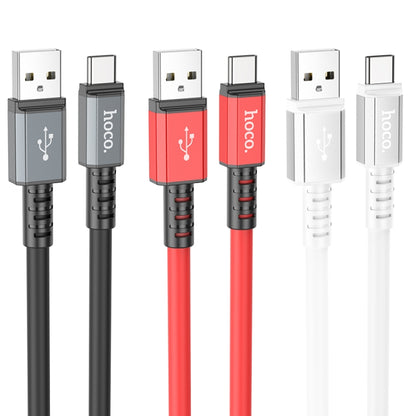 hoco X85 3A USB to USB-C / Type-C Strength Charging Data Cable，Length：1m(Black) - USB-C & Type-C Cable by hoco | Online Shopping South Africa | PMC Jewellery