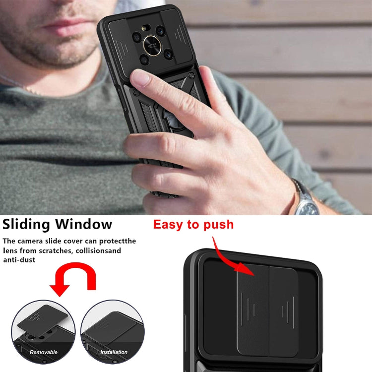 For Honor X9 5G/X9 4G Sliding Camera Design TPU + PC Phone Case(Black) - free shipping - PMC TechLife - Order now!