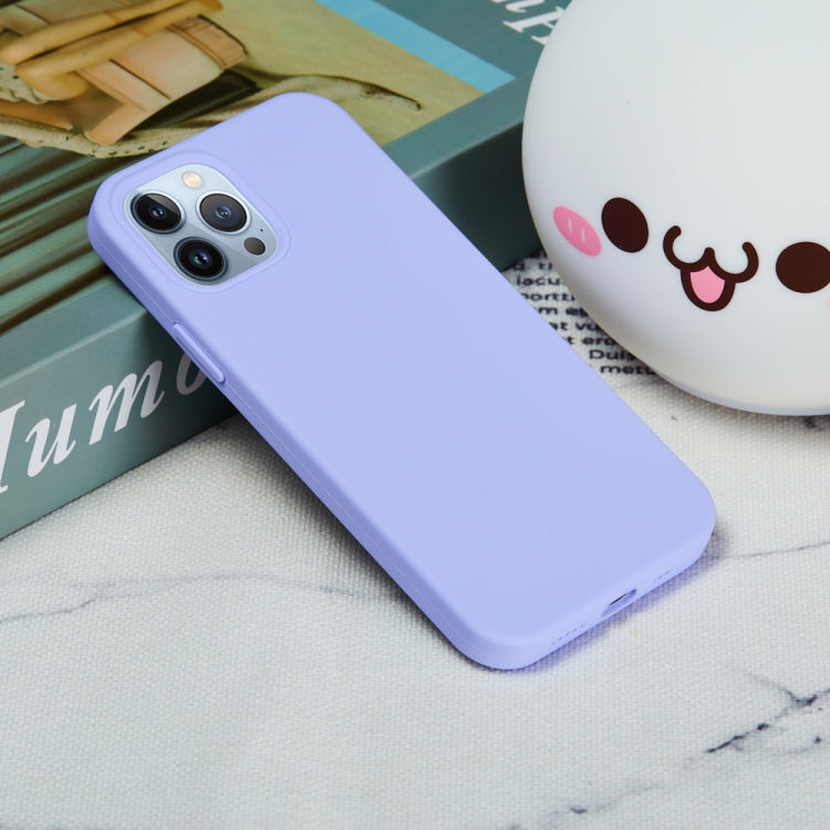 For iPhone 14 Pro Max Solid Color Silicone Phone Case (Purple) - free shipping - PMC TechLife - Order now!