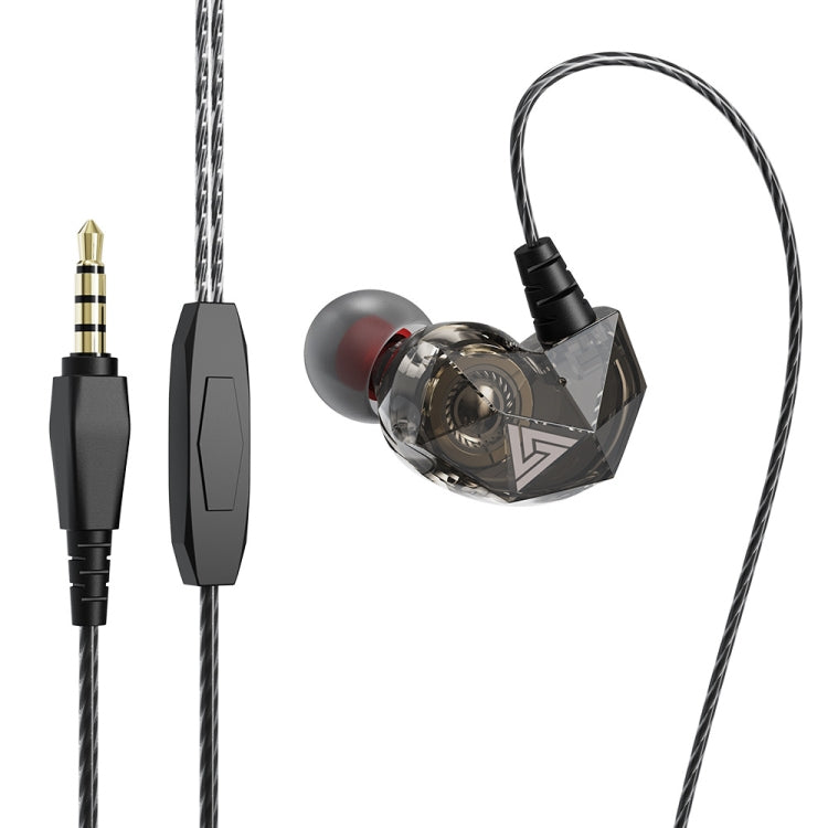 QKZ AK2 Sports In-ear Wired HiFi Sound Heavy Bass 3.5mm Earphone with Mic(Black) - In Ear Wired Earphone by QKZ | Online Shopping South Africa | PMC Jewellery