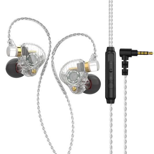 QKZ SK3 3.5mm Sports In-ear Wired HIFI Bass Stereo Sound Earphone with Mic(Transparent) - In Ear Wired Earphone by QKZ | Online Shopping South Africa | PMC Jewellery