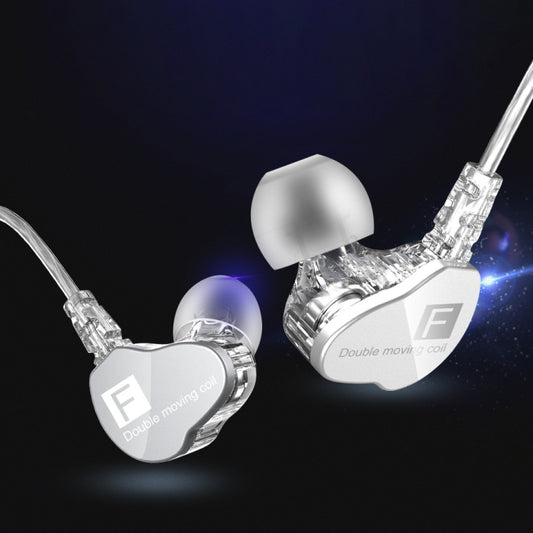QKZ F910 In-Ear Subwoofer Dual Dynamic Earphone(Transparent) - In Ear Wired Earphone by QKZ | Online Shopping South Africa | PMC Jewellery