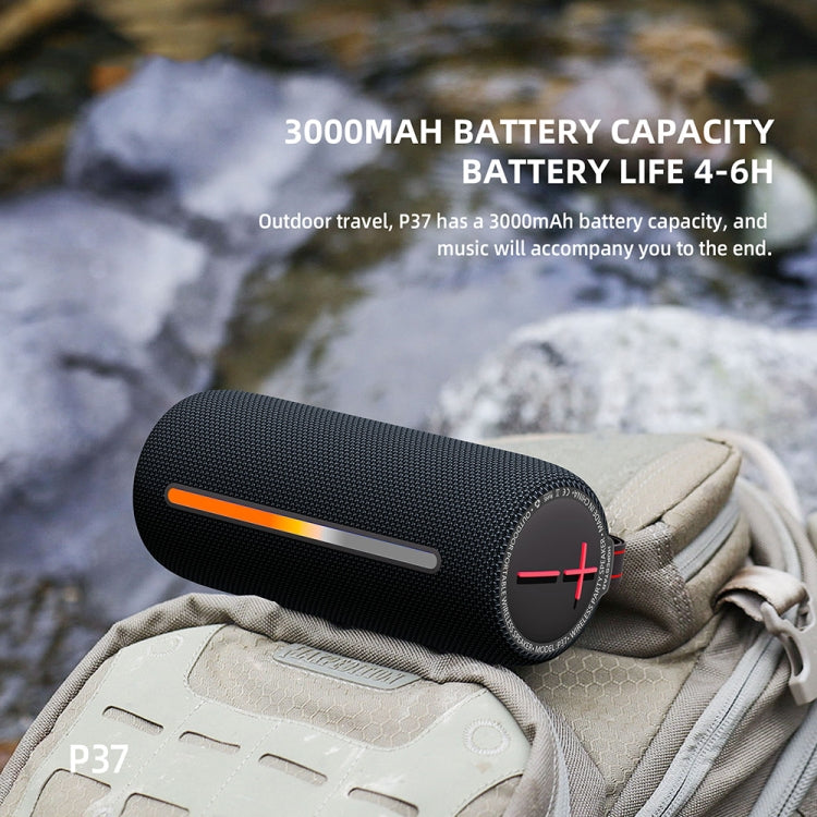 HOPESTAR P37 Outdoor Portable RGB Light Waterproof Wireless Bluetooth Speaker(Blue) - Waterproof Speaker by HOPESTAR | Online Shopping South Africa | PMC Jewellery | Buy Now Pay Later Mobicred