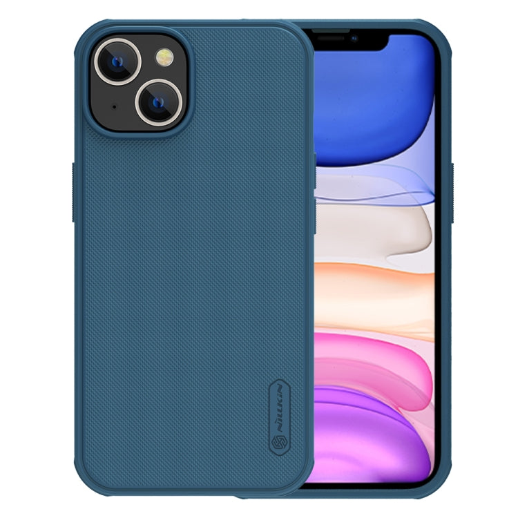 For iPhone 14 Plus NILLKIN Frosted Shield Pro PC + TPU Phone Case (Blue) - iPhone 14 Plus Cases by NILLKIN | Online Shopping South Africa | PMC Jewellery