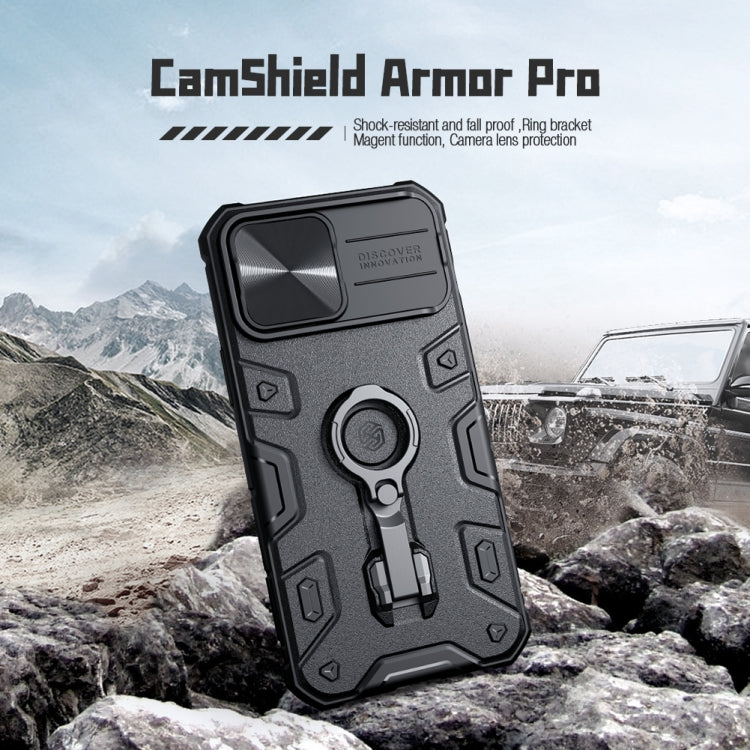 For iPhone 13 Pro Max NILLKIN CamShield Armor Pro Magnetic Phone Case (Black) - iPhone 13 Pro Max Cases by NILLKIN | Online Shopping South Africa | PMC Jewellery