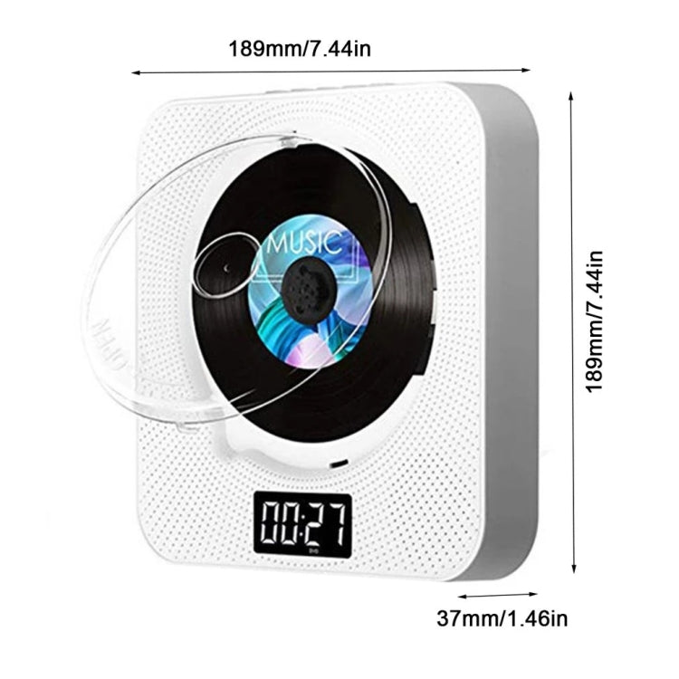 Kecag KC-608 Wall Mounted HD DVD Player Bluetooth CD Player(Black) - free shipping - PMC TechLife - Order now!