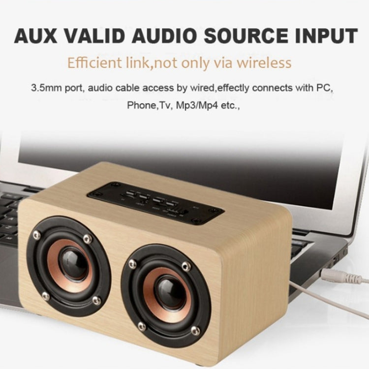 W5+ Wooden Wireless Bluetooth Speaker(Mahogany) - Desktop Speaker by PMC TechLife | Online Shopping South Africa | PMC TechLife