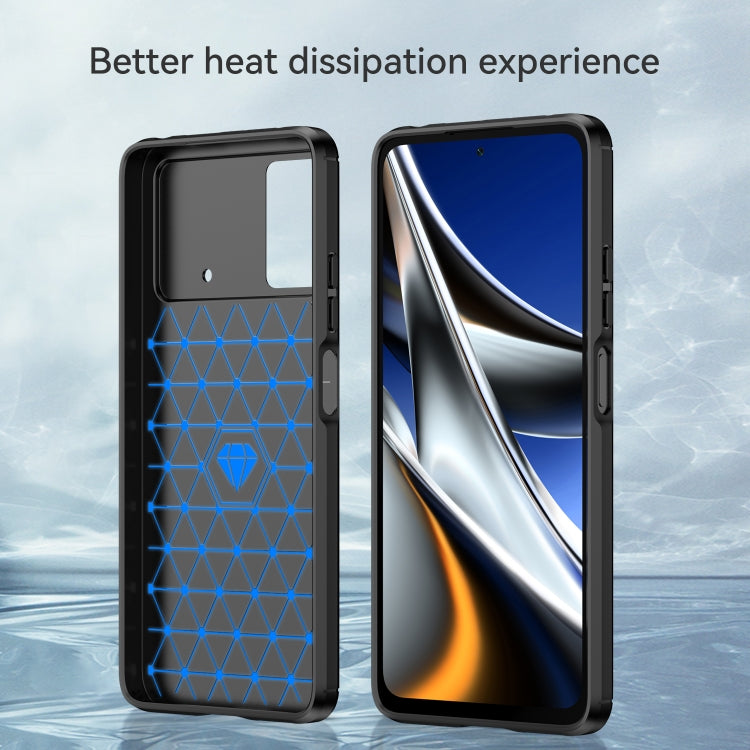 For Xiaomi Poco X4 Pro 5G Brushed Texture Carbon Fiber TPU Phone Case(Black) - free shipping - PMC TechLife - Order now!