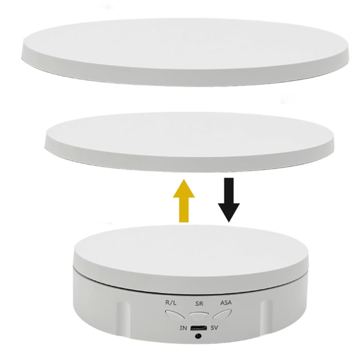 3 in 1 Electric Rotating Display Stand Turntable(White) -  by PMC TechLife | Online Shopping South Africa | PMC TechLife