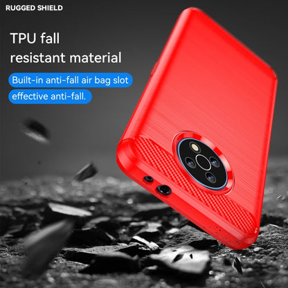 For Nokia G50 Brushed Texture Carbon Fiber TPU Phone Case(Red) - Nokia Cases by PMC Jewellery | Online Shopping South Africa | PMC Jewellery