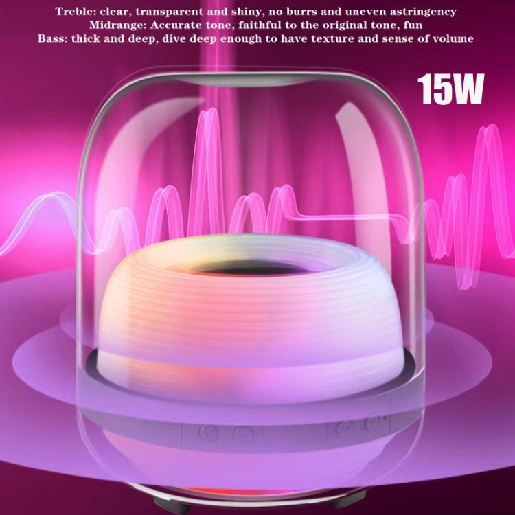 L20 15W Transparent Luminous 6D Stereo Wireless Bluetooth Speaker(Black) - Desktop Speaker by PMC TechLife | Online Shopping South Africa | PMC TechLife