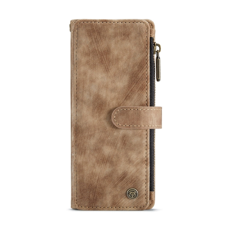 For Samsung Galaxy Z Fold4 5G CaseMe C30 Multifunctional Card Slots Zipper Phone Leather Phone Case(Brown) - Galaxy Z Fold4 5G Cases by CaseMe | Online Shopping South Africa | PMC TechLife | Buy Now Pay Later Mobicred