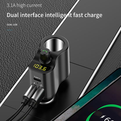 C03 Dual USB Fast Charge Car Charger Voltage Detection with Independent Switch(Black) - Car Charger by PMC Jewellery | Online Shopping South Africa | PMC Jewellery