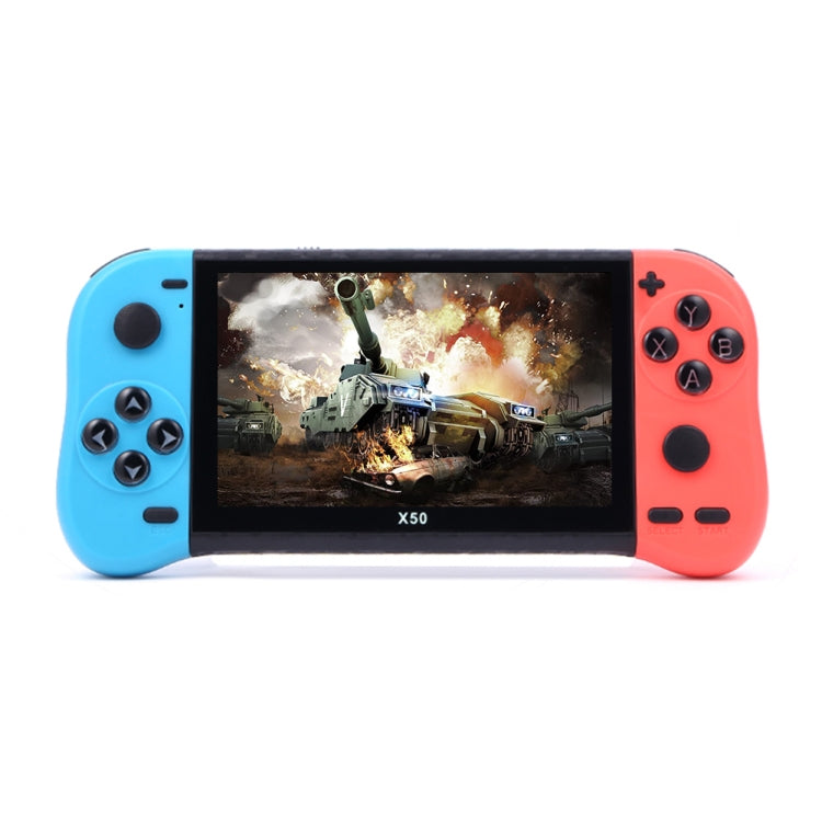 X50 5.1 inch Screen Handheld Retro Game Console 8G Memory with 6000+ Games(Red+Blue) - free shipping - PMC TechLife - Order now!