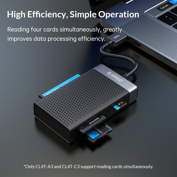 ORICO CL4D-A3 4-in-1 USB 3.0 Multifunction Card Reader(Black) -  by ORICO | Online Shopping South Africa | PMC Jewellery