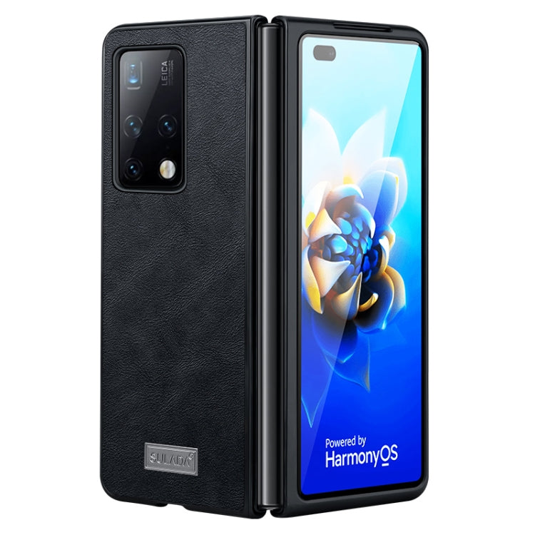 For Samsung Galaxy Z Fold4 SULADA Shockproof TPU + Handmade Leather Protective Case(Black) - Galaxy Z Fold4 5G Cases by SULADA | Online Shopping South Africa | PMC Jewellery