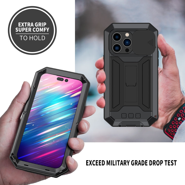 For iPhone 14 Pro R-JUST Shockproof Life Waterproof Dust-proof Case(Black) - free shipping - PMC TechLife - Order now!