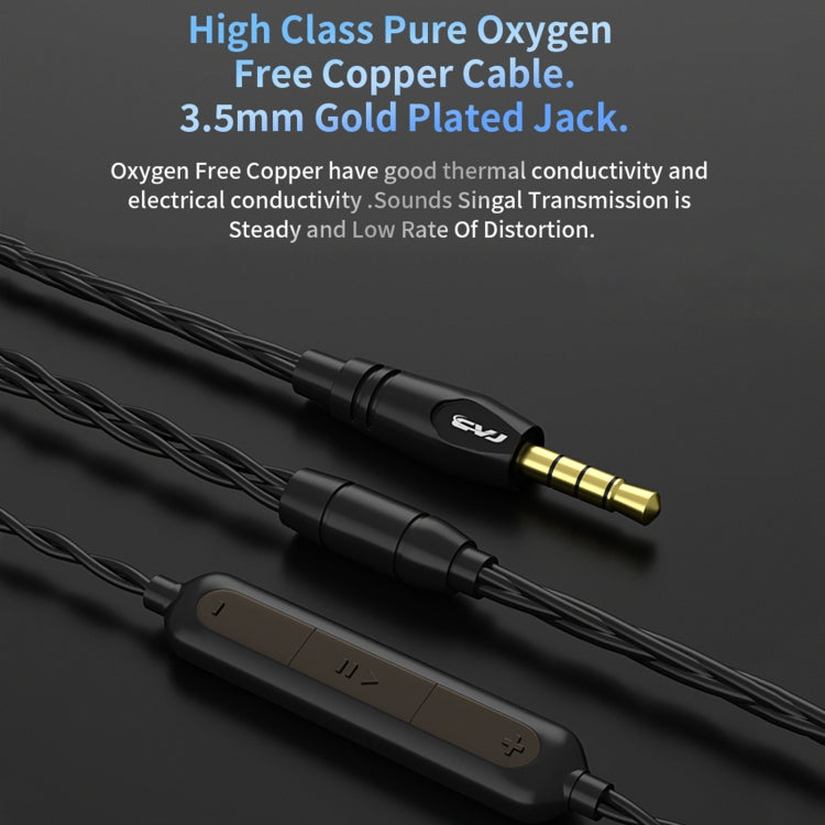 CVJ-CSN In-Ear Dual Magnetic Circuit Dynamic HIFI Wired Earphone, Style:With Mic(Black) - In Ear Wired Earphone by CVJ | Online Shopping South Africa | PMC Jewellery | Buy Now Pay Later Mobicred