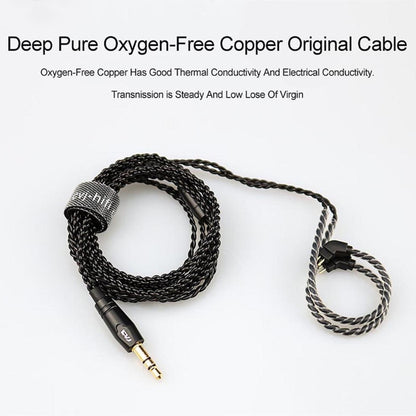 CVJ-V1 1.25m Oxygen-free Copper Silver Plated Upgrade Cable For 0.75mm Earphones, With Mic - Cable & Splitter by CVJ | Online Shopping South Africa | PMC Jewellery