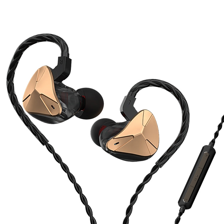 CVJ Demon Double Dynamic Coil HiFi Music Wired Earphone With Mic(Gold) - free shipping - PMC TechLife - Order now!