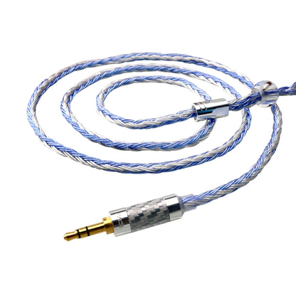 CVJ V3 1.2m 16 Cores Silver-plated 3.5mm Earphone Cable, Style:0.78mm(Silver-Blue) - Cable & Splitter by CVJ | Online Shopping South Africa | PMC Jewellery | Buy Now Pay Later Mobicred