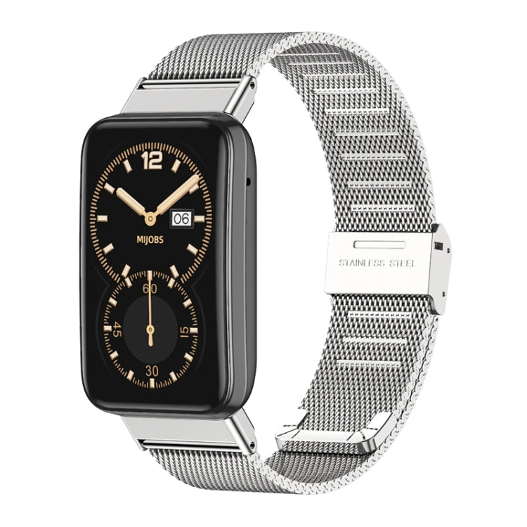 For Xiaomi Mi Band 7 Pro Mijobs Milan Buckle Stainless Steel Watch Band(Silver) - Watch Bands by MIJOBS | Online Shopping South Africa | PMC Jewellery | Buy Now Pay Later Mobicred