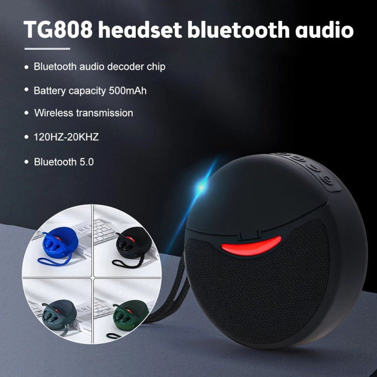 T&G TG808 2 in 1 Mini Wireless Bluetooth Speaker Wireless Headphones(Green) - Mini Speaker by T&G | Online Shopping South Africa | PMC Jewellery