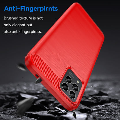 For T-Mobile REVVL 6 Pro 5G Brushed Texture Carbon Fiber TPU Phone Case(Red) - More Brand by PMC Jewellery | Online Shopping South Africa | PMC Jewellery