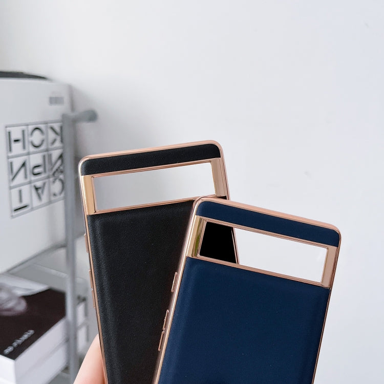 For Google Pixel 7 Genuine Leather Xiaoya Series Nano Electroplating Phone Case(Dark Green) - free shipping - PMC TechLife - Order now!